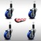 Service Caster 3.5'' SS Blue Poly Wheel Swivel 1-1/4'' Expanding Stem Caster Set, 4PK SCC-SSEX20S3514-PPUB-BLUE-114-4 - alternate 4